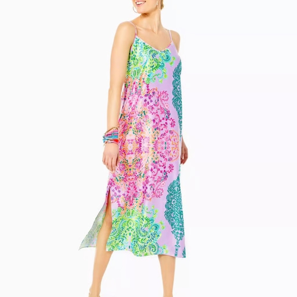 Lilly Pulitzer Bellalyn Satin Midi women’s XXS/00 brand new with tags